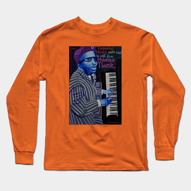 Thelonious Monk Long Sleeve T-Shirt by SPINADELIC